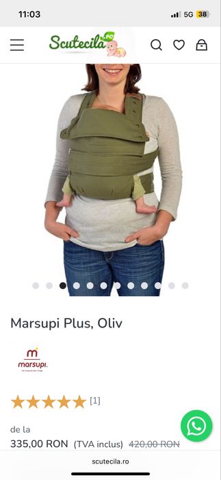Marsupi Plus Oliv marime S/M