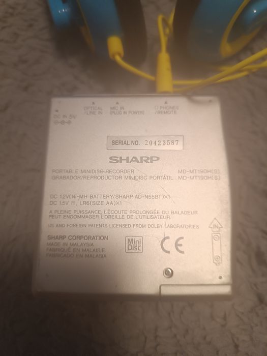 Walkman minidisc Sharp md-mt190h Japan