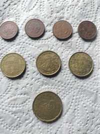 Monede diferite valori din Europa