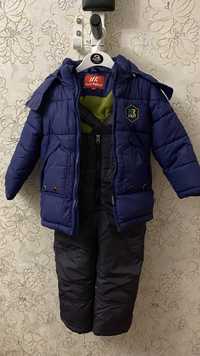 Зимняя куртка и комбез на мальчика 2-3 года теплая
