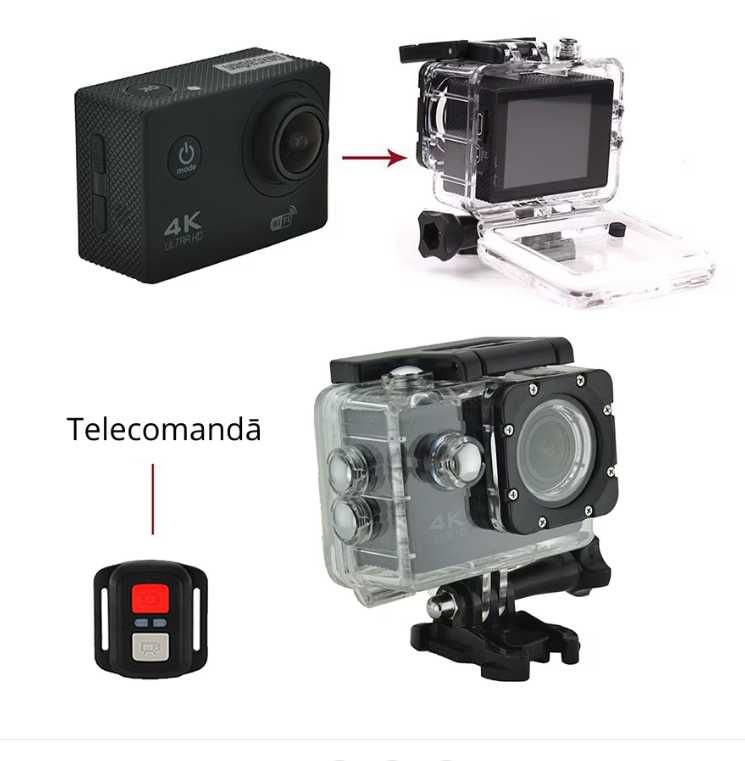 Camera tip BodyCam (GEN goPRO) - wifi 4k waterproof masina/sport