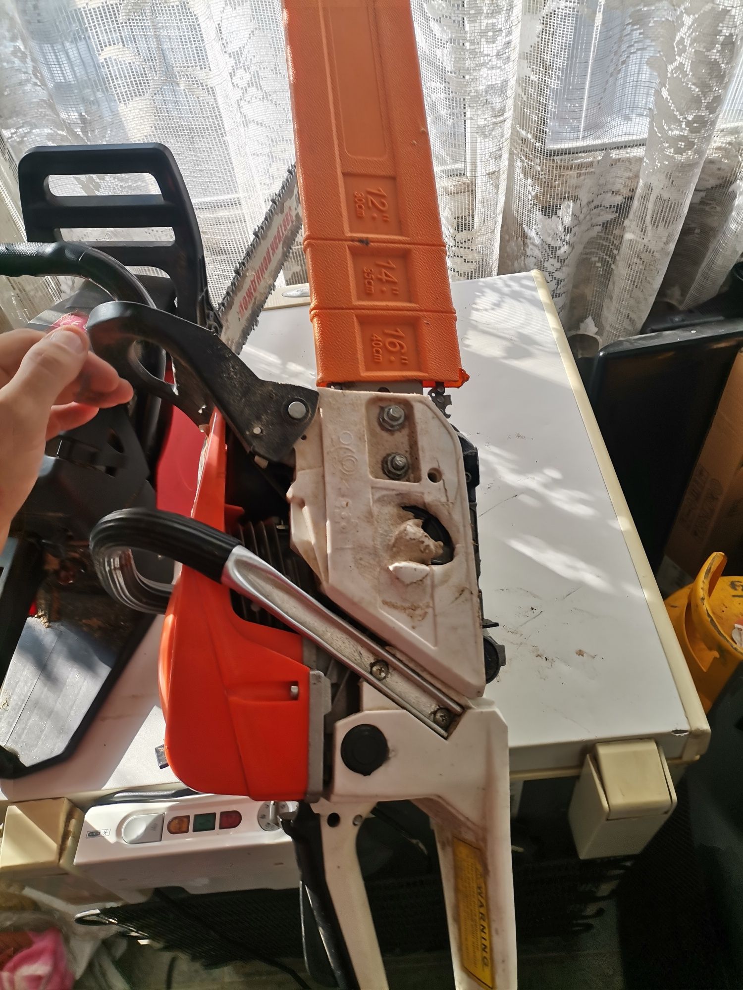 Drujba motofierastrau amestec benzina cu ulei perfect funcțională