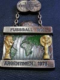 Insignă comemorativă Cupa Mondială Argentina 1978