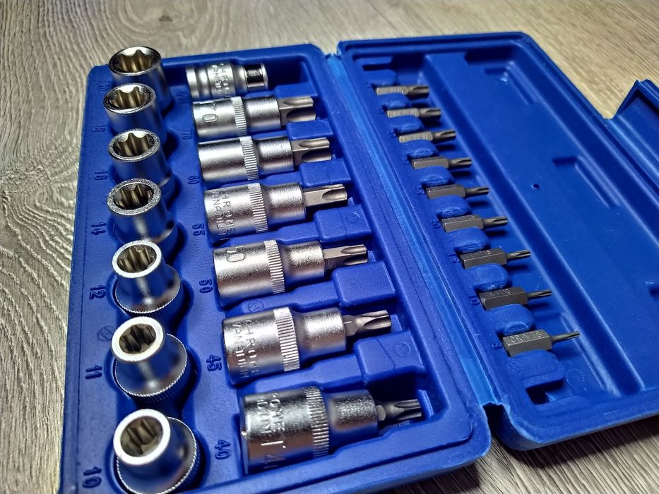 Trusa  Chei Tubulare BITI PROFIL E TORX 1/2 23 PIESE