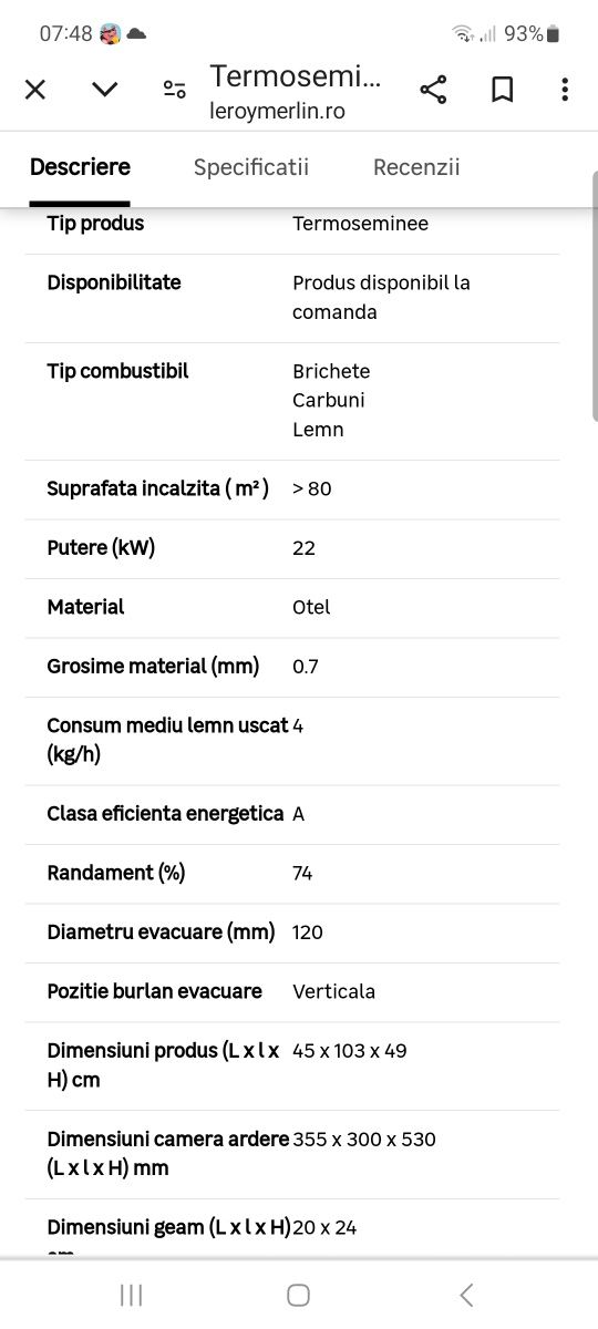 Vând Termosemineu BLIST