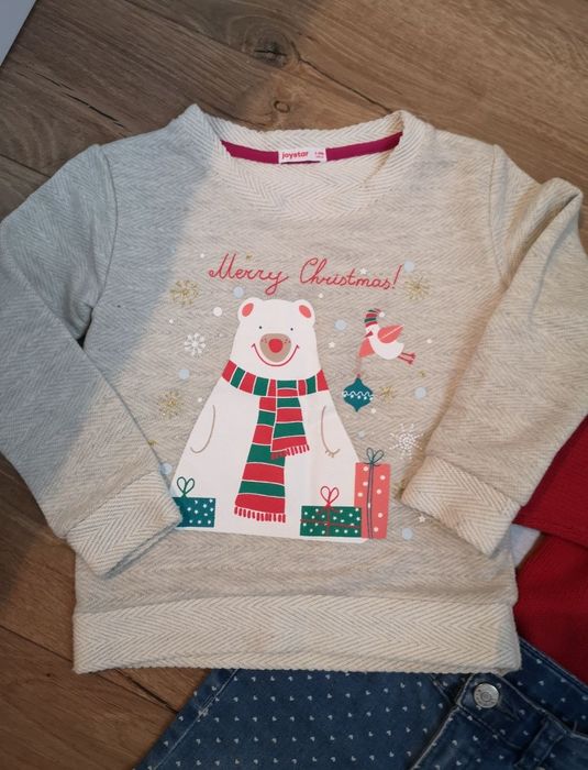 Lot blugi&pulovere pt fetita de toamna, 110-116 (5-6 ani)