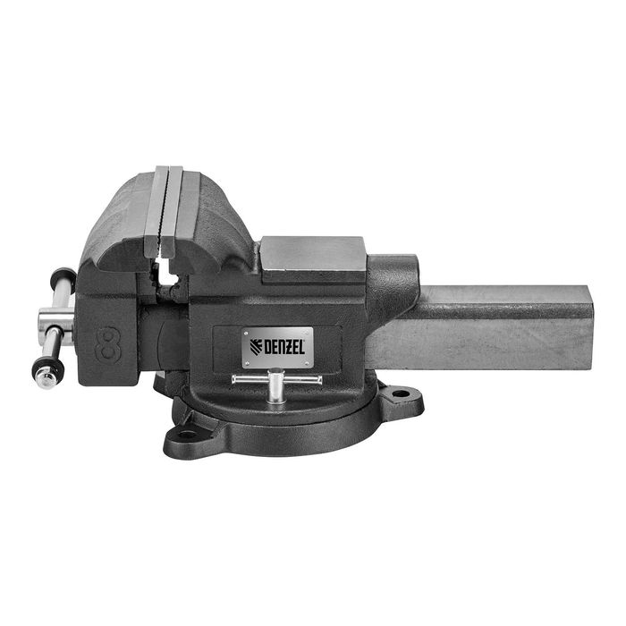 Тиски слесарные 100-200 мм, поворотные, с наковальней //Denzel