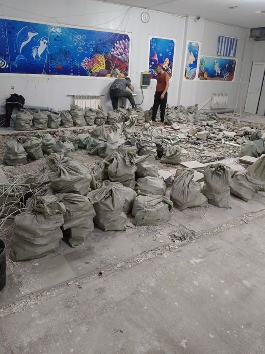 Отдам бетонная стяжка в мешках