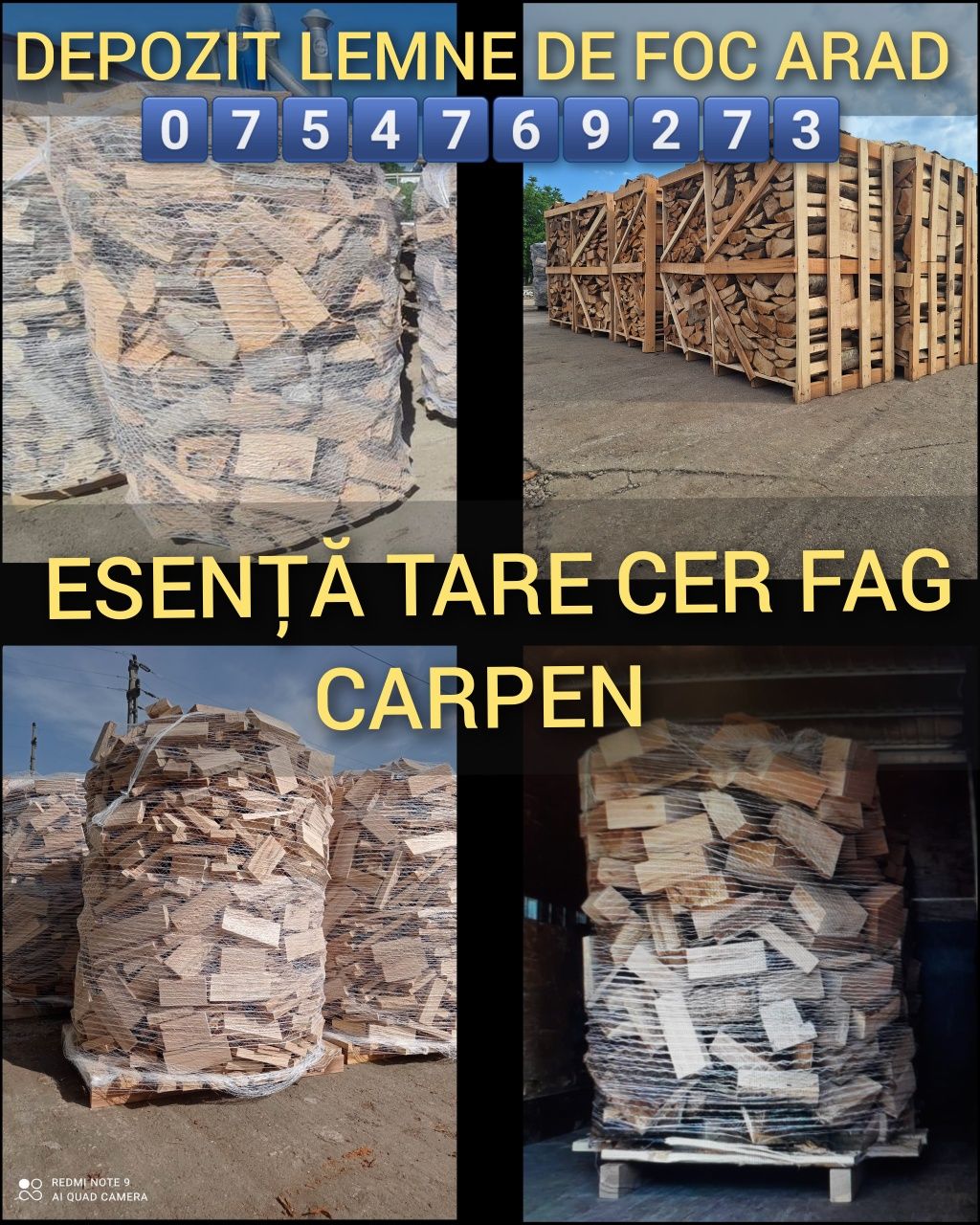 Depozit lemne de foc Arad grădiște Doar esență tare CER FAG STEJAR