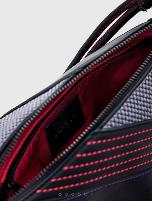 Desigual дамска чанта с контрастни шевове