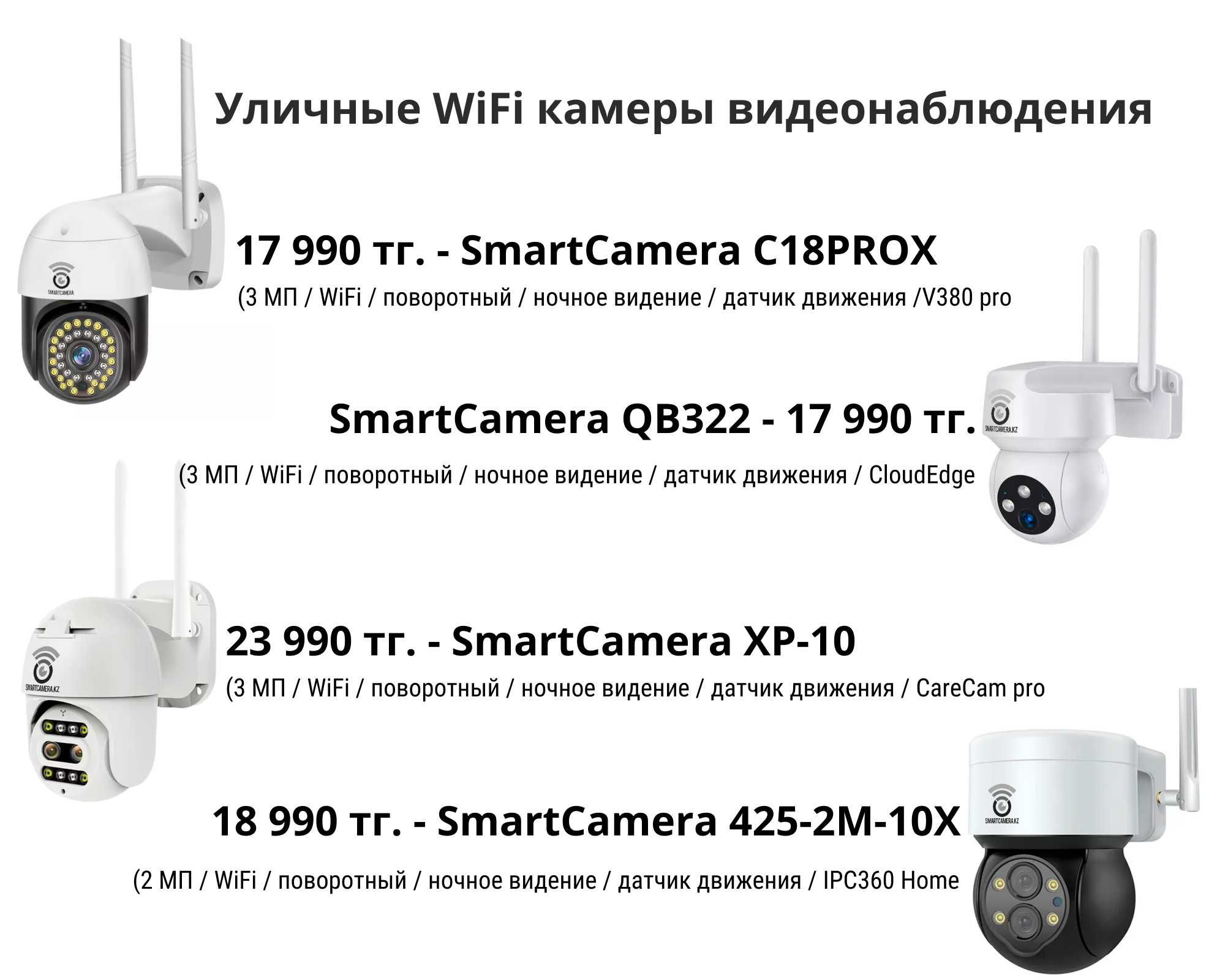 WiFi и 4G камеры видеонаблюдения для безопасности дома и бизнеса
