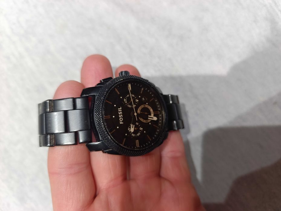 Ceas Fossil negru, multifuncțional, stil modern