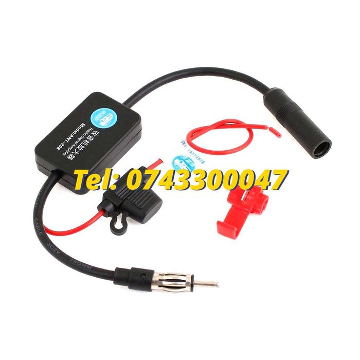 Amplificator De Semnal Antena Radio Auto Fm 12v