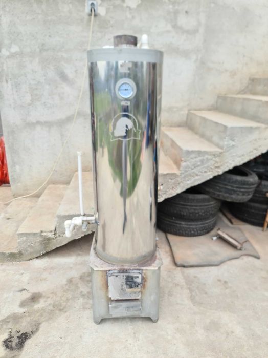 Ansamblu complet boiler pe lemne 90L cu focar si ușă -Miklos Steel