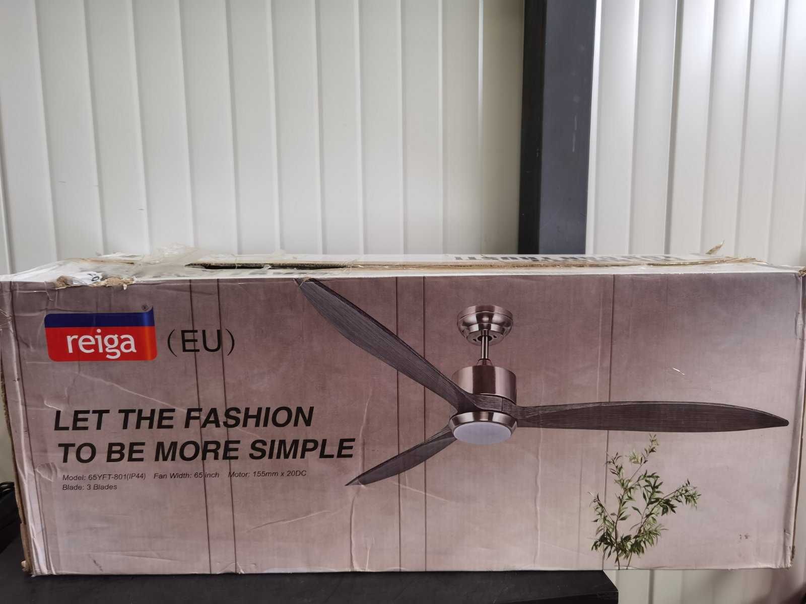 Интелигентен таванен вентилатор Reiga 165cm,WiFi, дистанционно, 6ск.