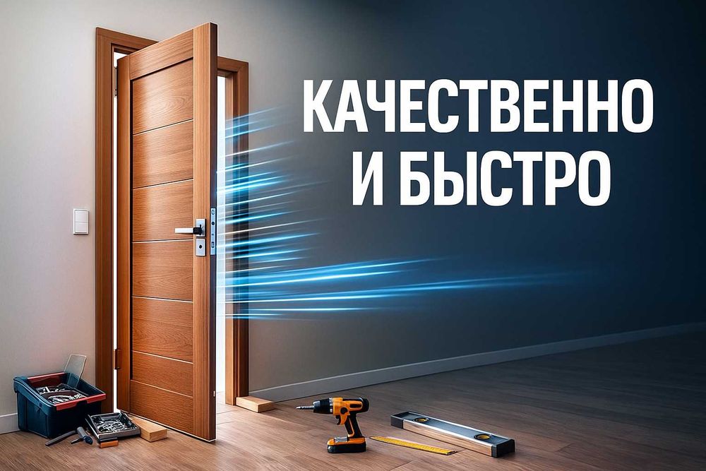 Установка межкомнатных дверей в Алматы