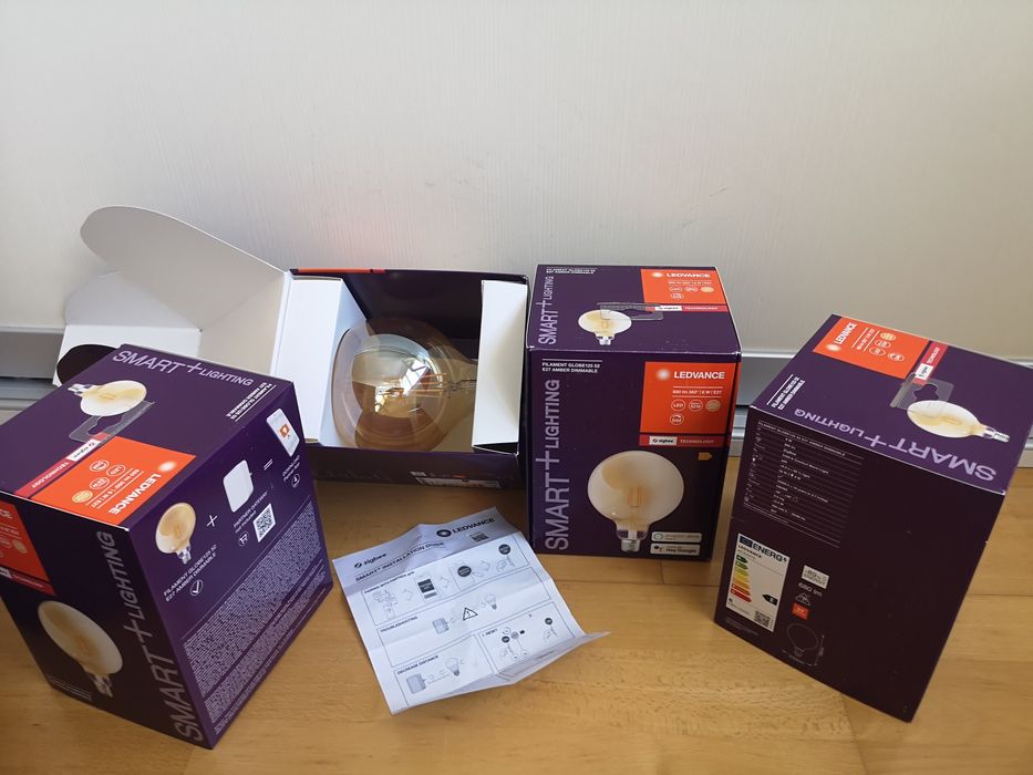 Bec inteligent (lampa) Smart LED tehnologie ZigBee glob auriu reglabil