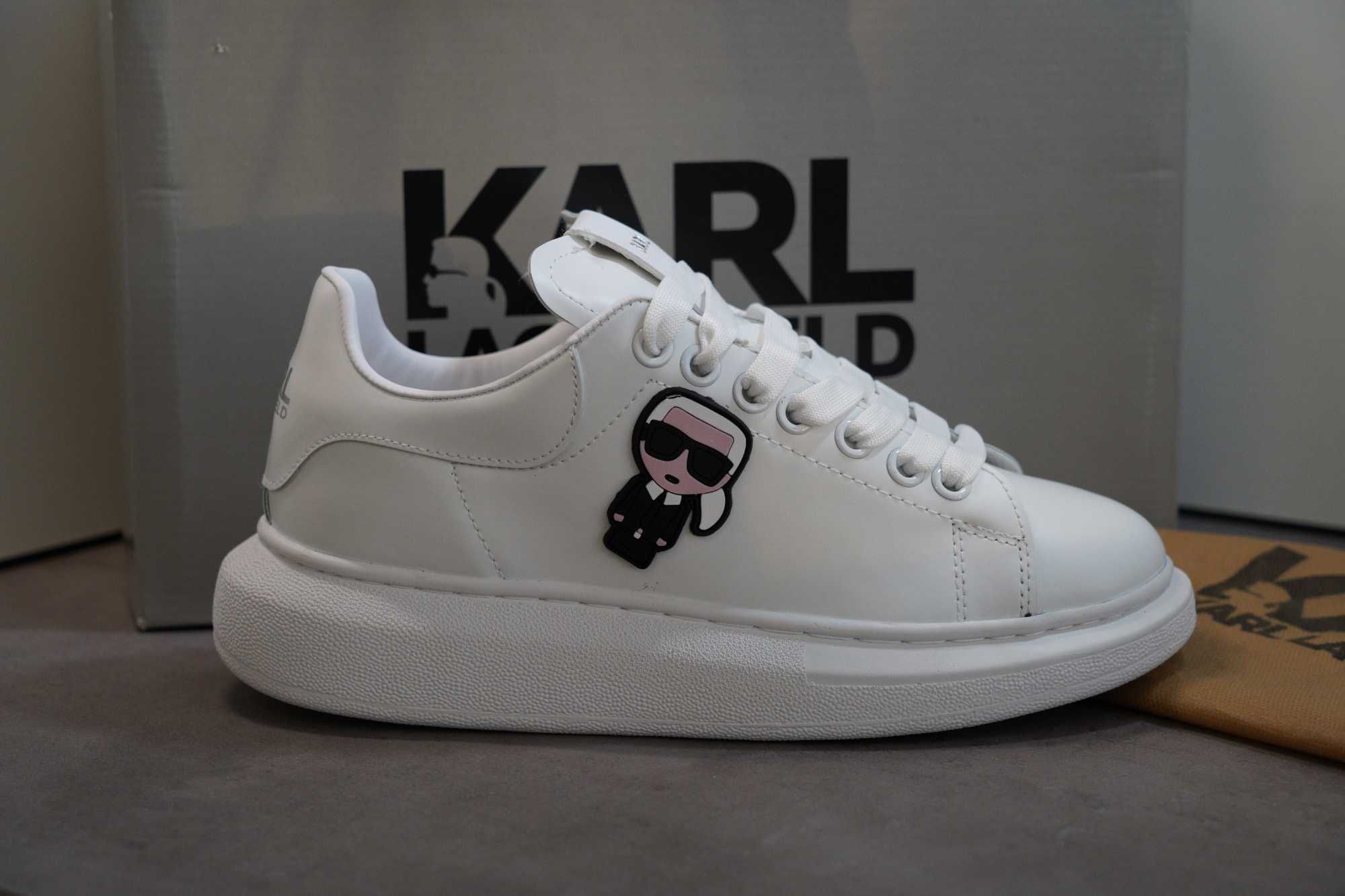 Adidasi KARL LAGERFELD White , Produs Nou - Full Box, Premium Unisex