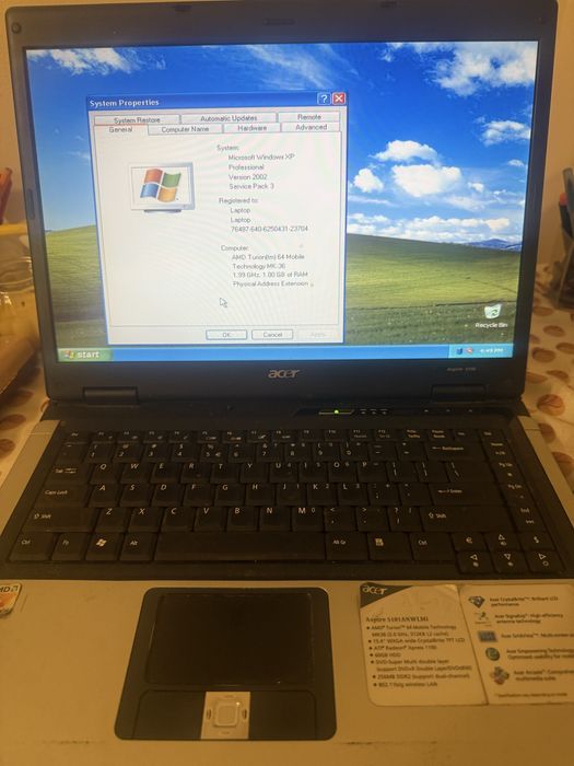 Vand Laptop Acer defect