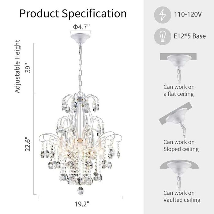 Lustra candelabru cristal