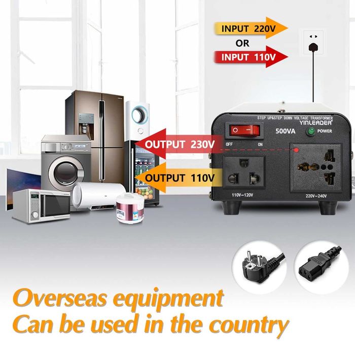 НОВ! 500W 220V към 110V Тороидален Трансформатор/Преобразувател