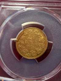 Moneda Rara Din AUR -- 20 Lei 1870