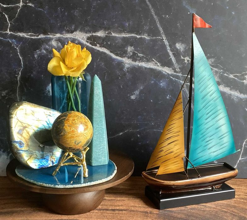 Decor Cristale - Labradorit&Amazonit&Realgar-Set Pietre Semipretioase