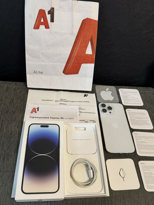 КАТО НОВ 256GB iPhone 14 Pro Max Гаранция до 2025 Silver