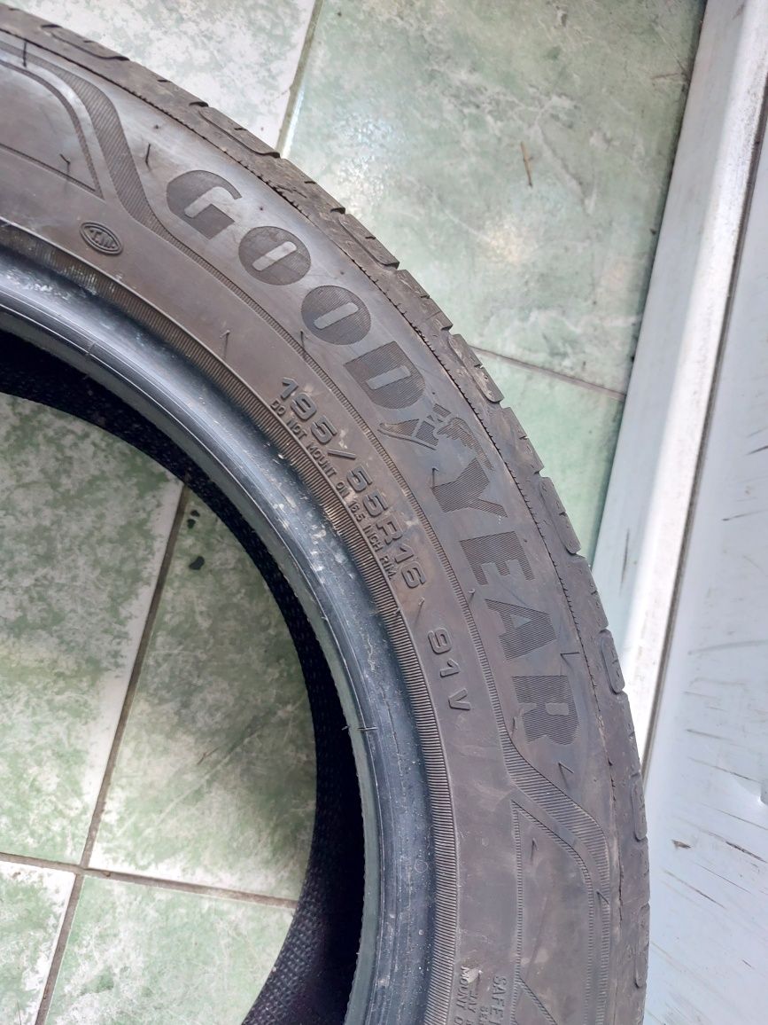 2 anvelope 195/55 R16 Goodyear profil 6.5 mm