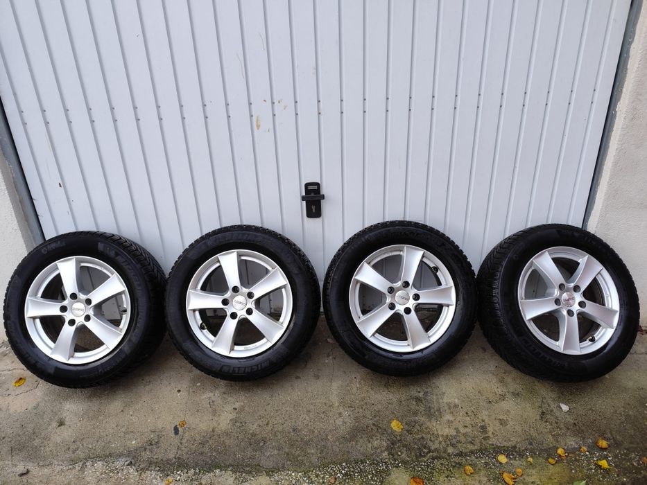 Jante Roti 5×112 R16 + anvelope iarna 215 60 R16 Michelin Skoda Passat