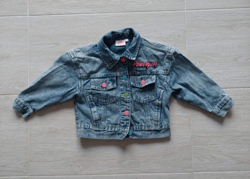 Geaca denim fetita PowerPuff Girls marimea 110 cm