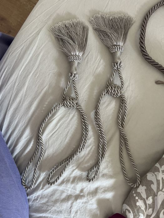 Draperii NOU albastru azur cu rejansa si carlige