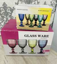 Полный набор бокалы и рюмок фирмы glass ware