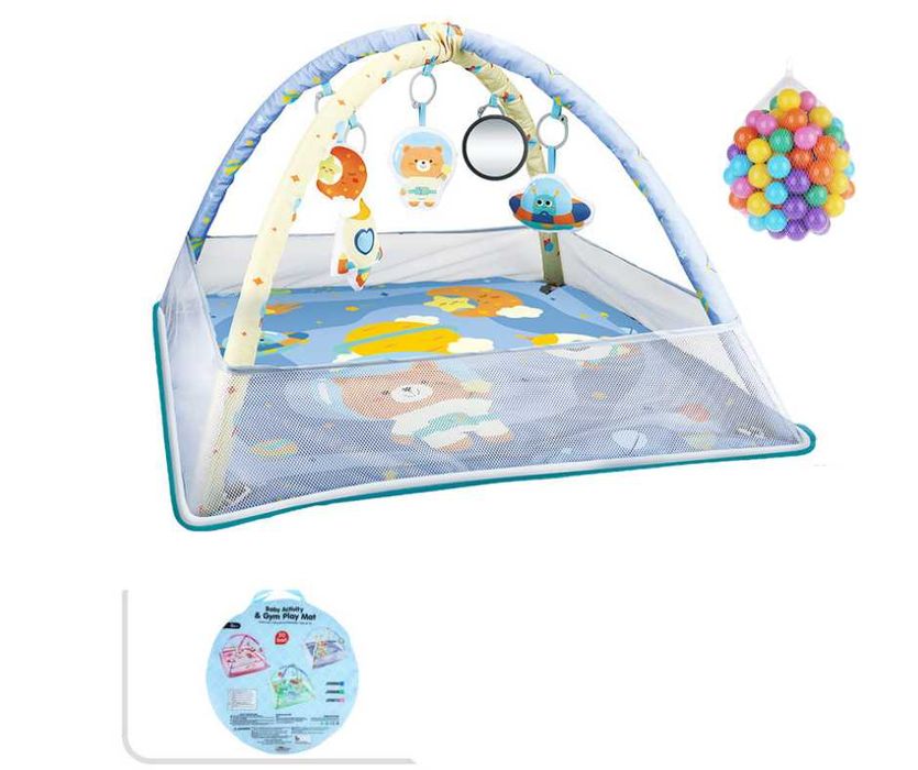 Активна гимнастика 3в1  постелка и кът за игра + ПОДАРЪК Топки