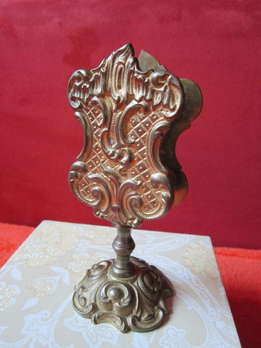 cadou rar Antique Art Nouveau Holder Depose bronz masiv