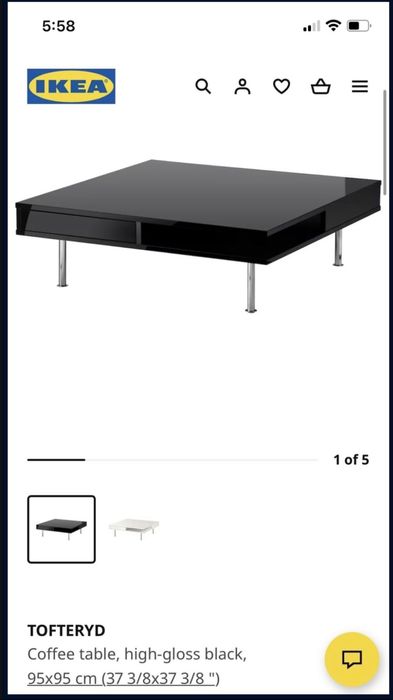 Маса за кафе 95х95 IKEA TOFTERYD