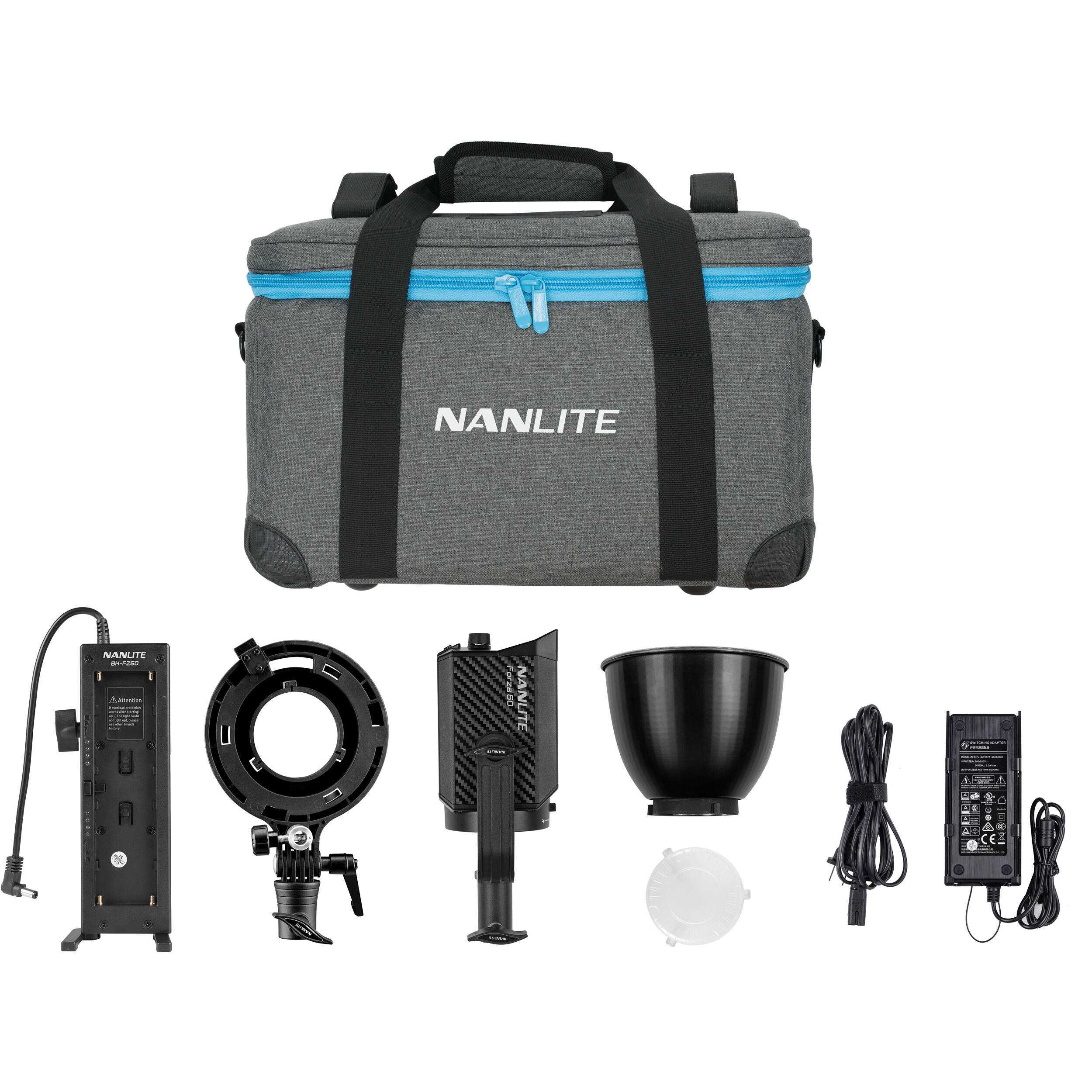 Lampa Led Studio NanLite Forza 60 LED Monolight 5600K Kit 18820 LUX