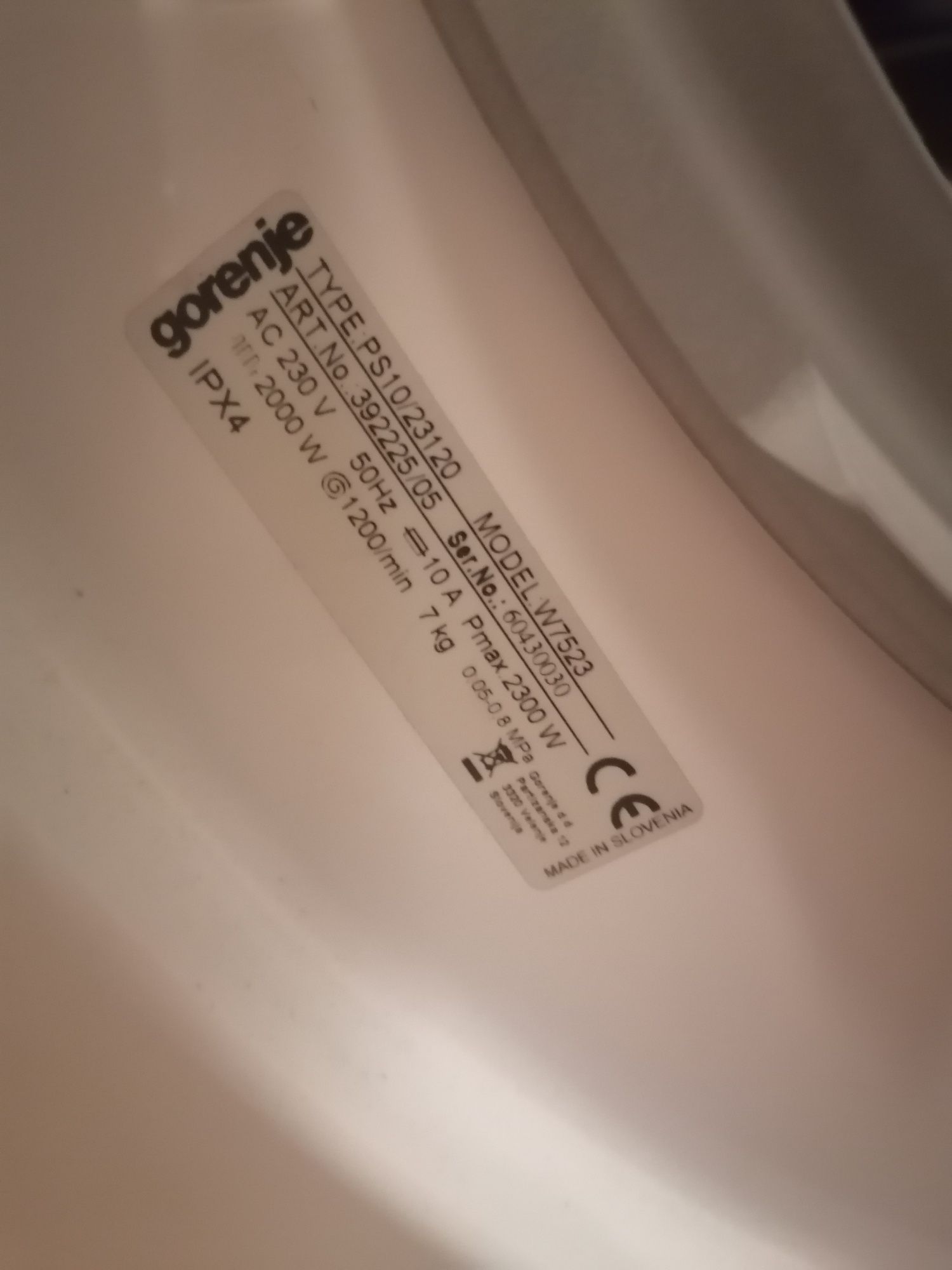 Пералня Gorenje W7523