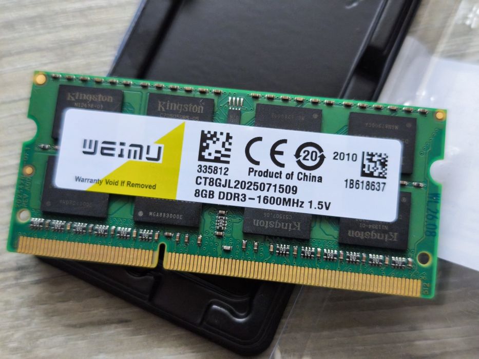 Placuta SODIMM 8GB DDR3 1600MHz 1.5v Nefolosit