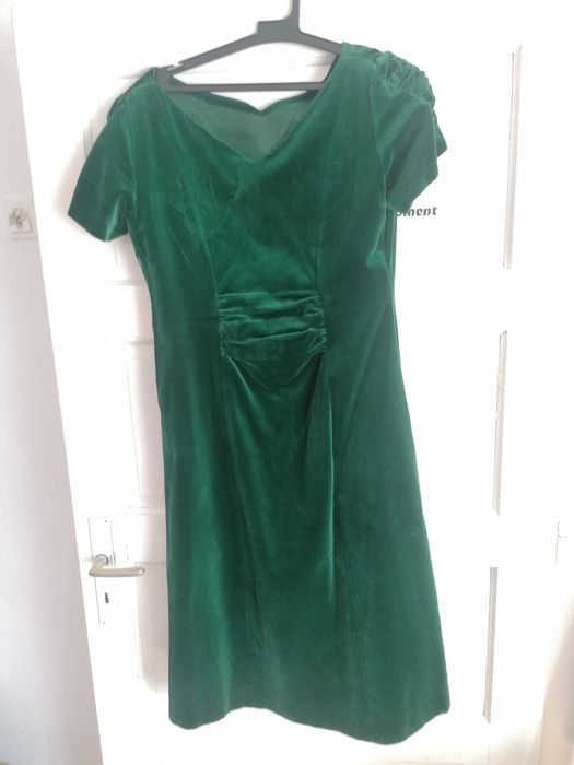Rochie eleganta, verde din catifea