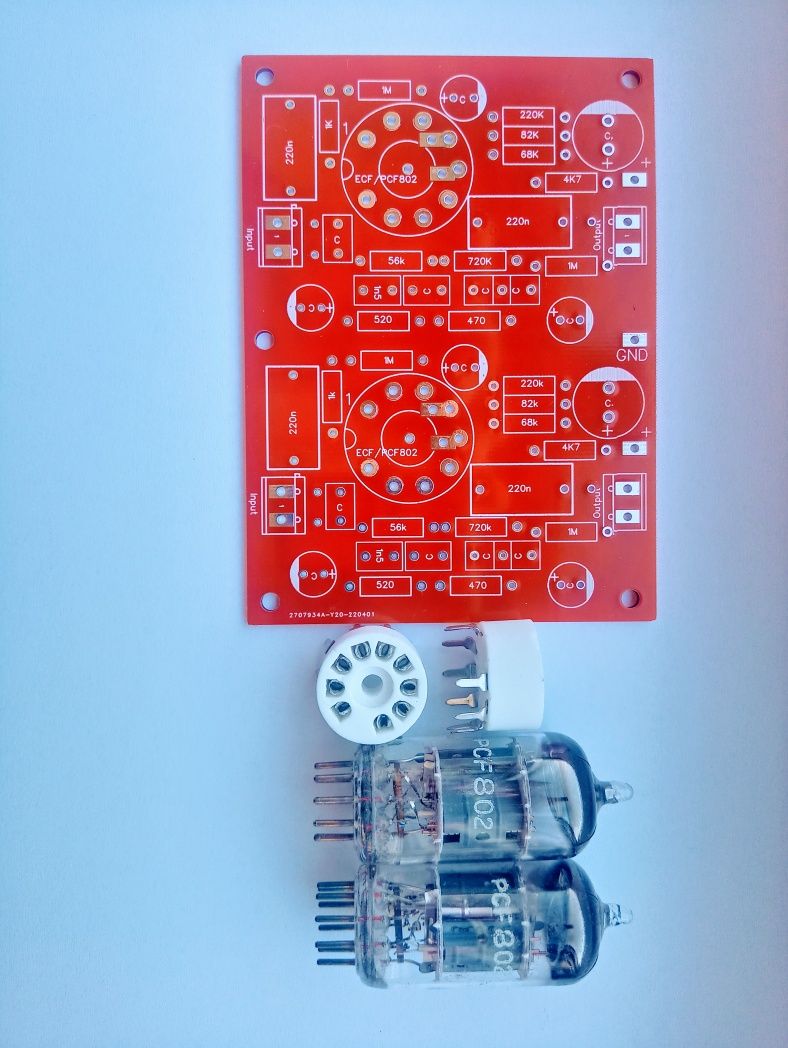 KIT  preamplificator cu tuburi ( lampi ) MM pick-up