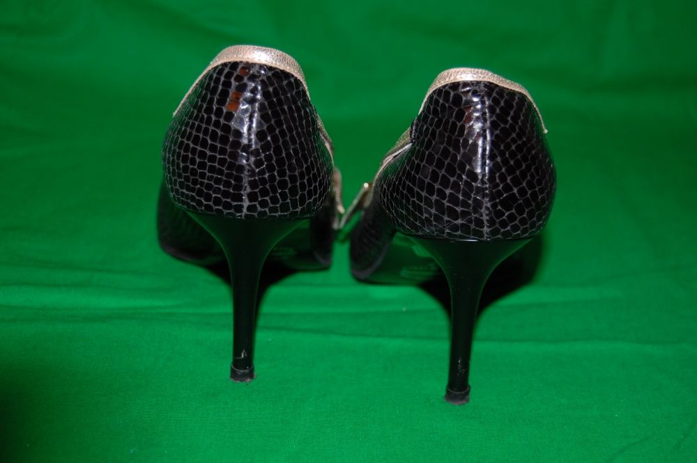 Pantofi din piele naturala 38, negri