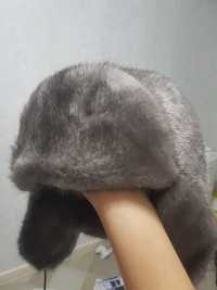 Норковая шапка-ушанка женская