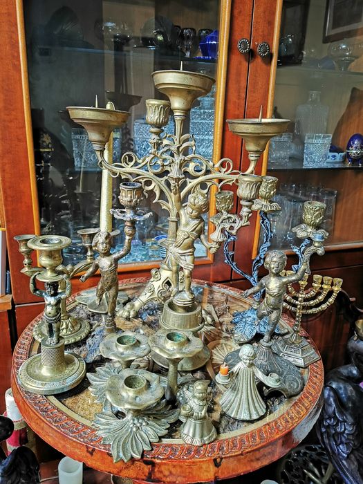 Vand set sfesnice din bronz plin lucrate deosebit
