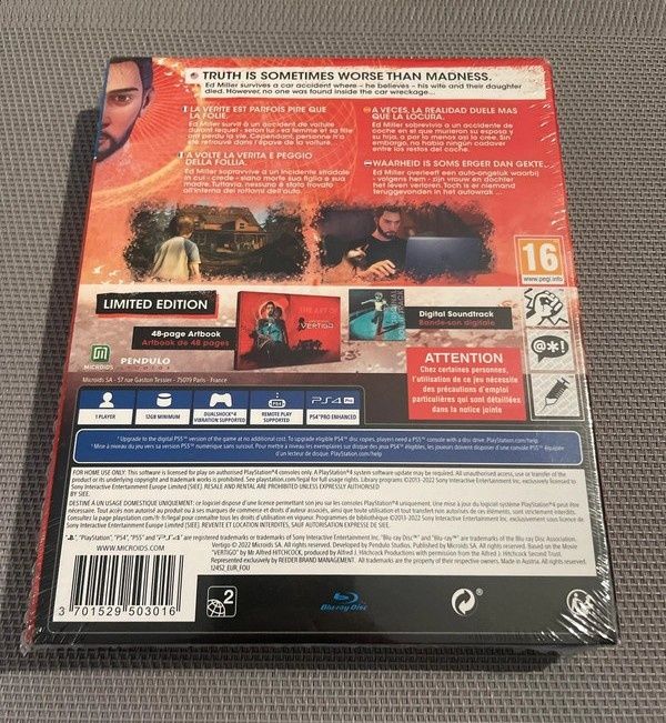 Alfred Hitchcock Vertigo Limited Edition PS4
