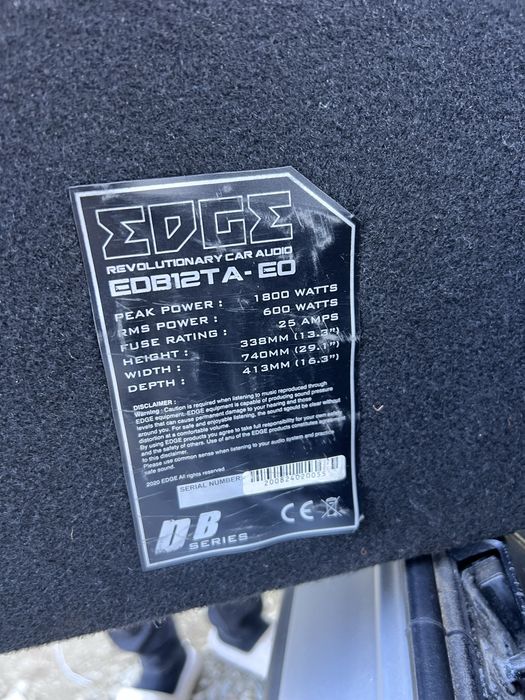 Subwoofer auto EDGE EDB12TA-E0 – 1800W