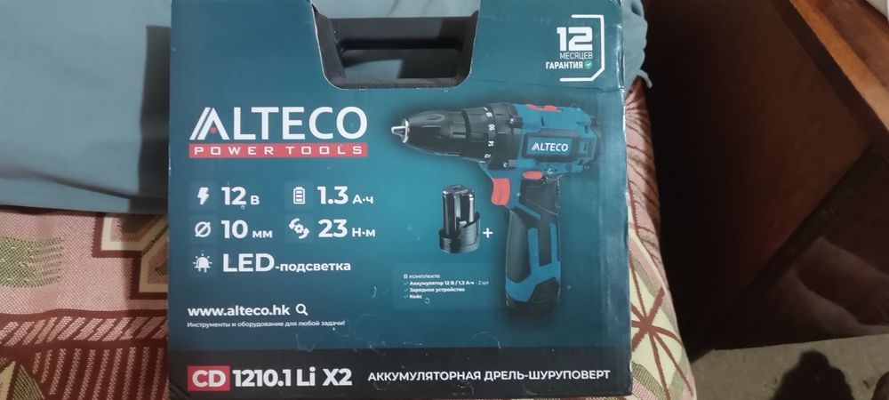 Дрель ударная аккумуляторная ALTECO оригинал производства Казахстан