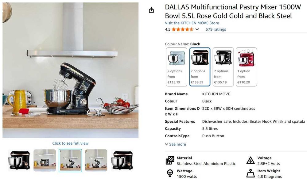 Robot de bucatarie Kitchen Move Dallas Multifunctional 1500W