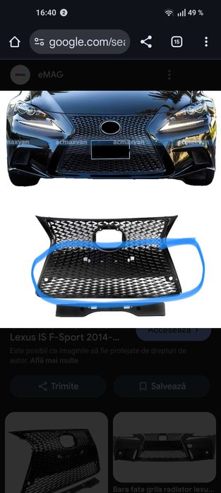 Grila inferioara originala Lexus IS 300h sport