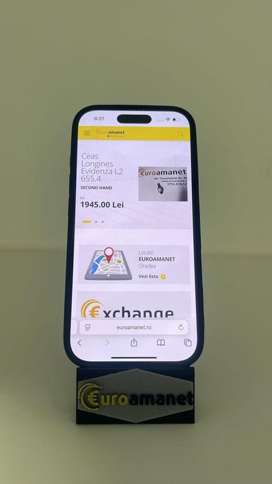 Telefon mobil Apple iPhone 16 Pro, 512GB, 5G, Black Titanium 100 % -A-